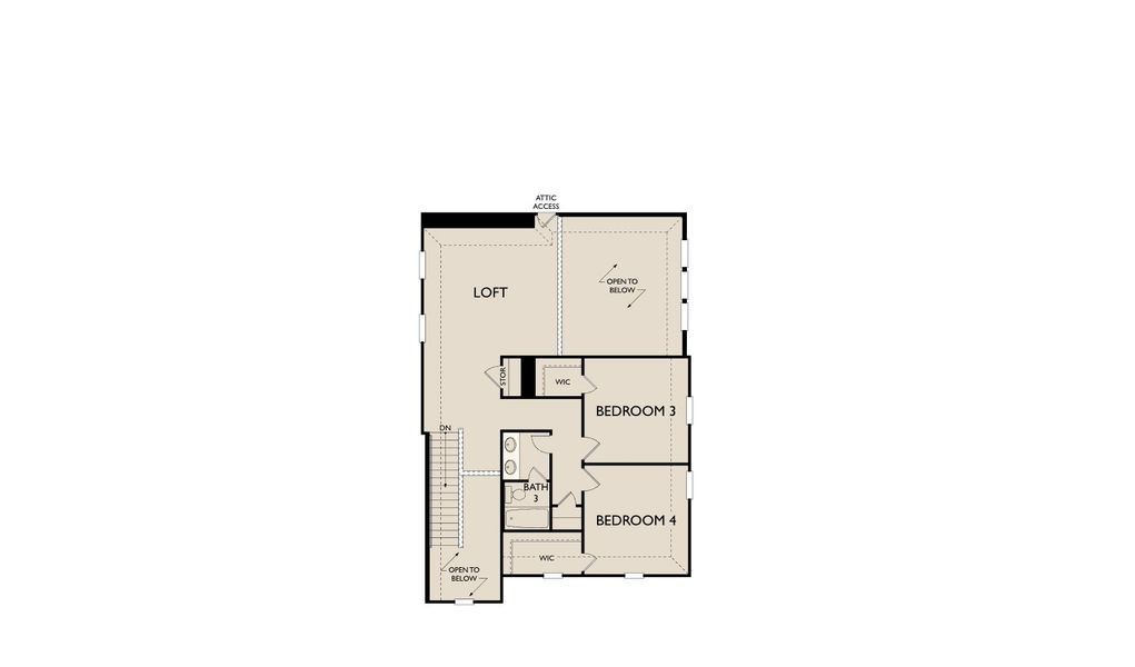 2D floor plan layout for the Magnolia by Ashton Woods in Wildrye 40ft, Waller, TX (Image 4).