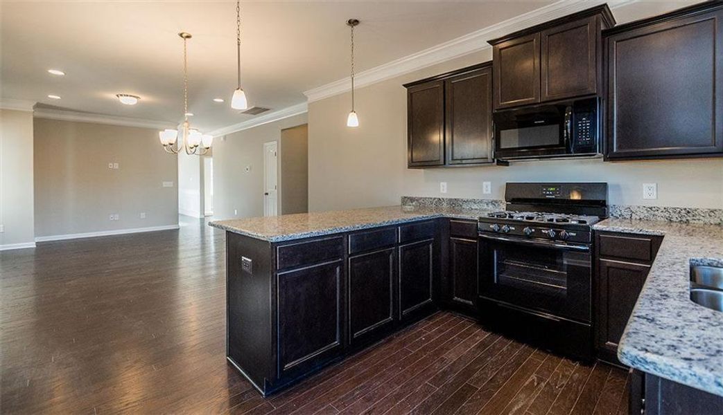 Furnished interior view inside a new home in The Andros, Dalton (Image 4).