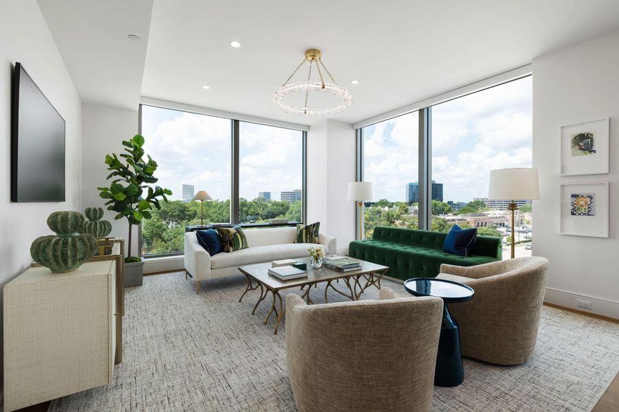 Refined Living awaits in this elegant three-bedroom corner unit. Southern Views.