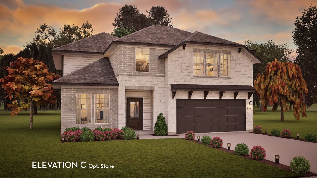 Representative exterior photo of a completed home built from the Hayden by CastleRock Communities in Hickory Ridge, Elmendorf, TX (Image 22). Representative exterior photo of a completed home built from the Hayden by CastleRock Communities in Hickory Ridge, Elmendorf, TX (Image 22).