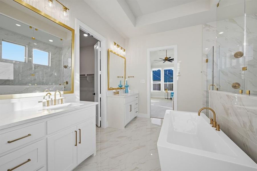 Furnished interior view inside a new home in StarView, Prosper (Image 17).