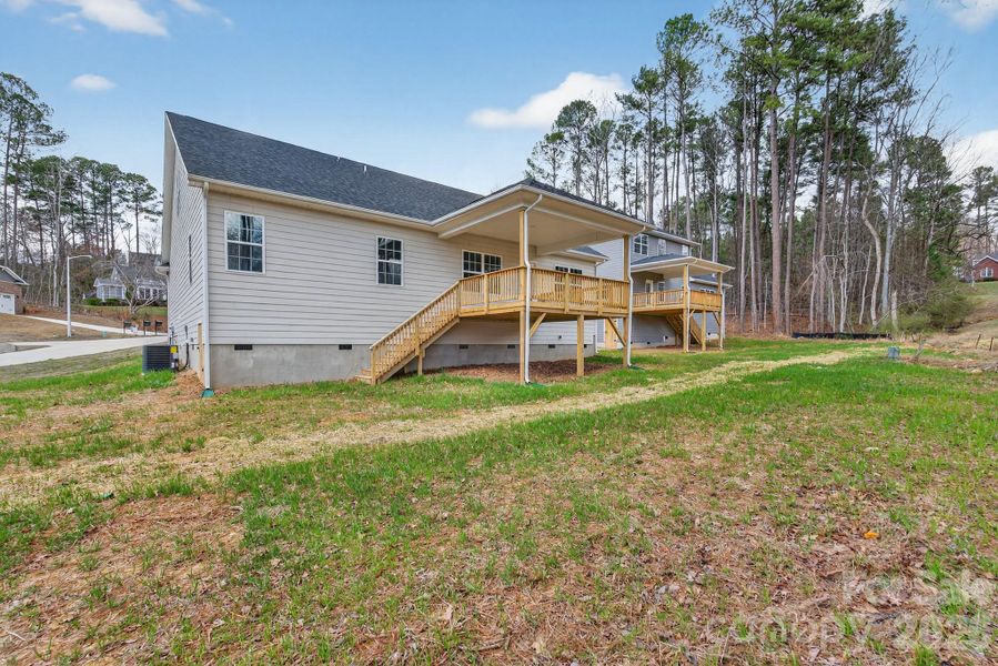 Exterior details and patio area of a home in Crystal Village, Albemarle (Image 3).
