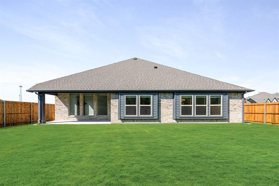 Exterior details and patio area of a home in East Oak Creek 60-65, Commerce (Image 4). Exterior details and patio area of a home in East Oak Creek 60-65, Commerce (Image 4).