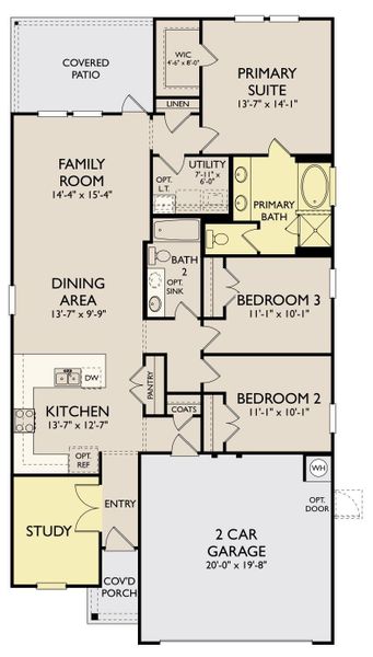 2D floor plan layout of this home in Cottonwood Farms, Hutto, TX (Image 5). 2D floor plan layout of this home in Cottonwood Farms, Hutto, TX (Image 5).