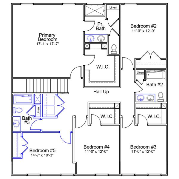 2D floor plan layout of this home in Fieldstone, Lexington, NC (Image 5).
