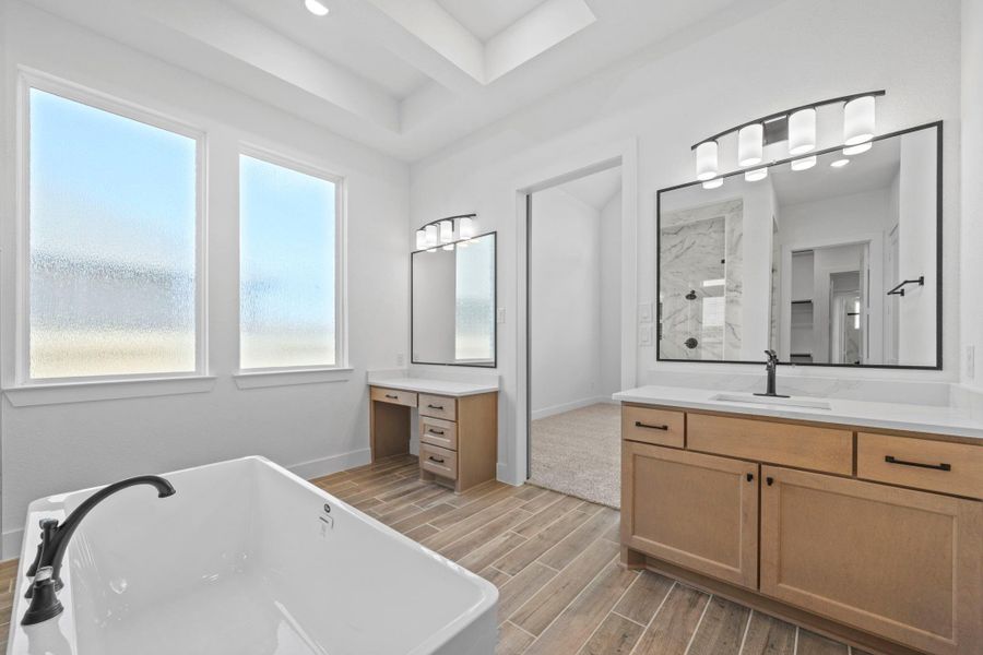 Furnished interior view inside a new home in Elyson 60's, Katy (Image 6).
