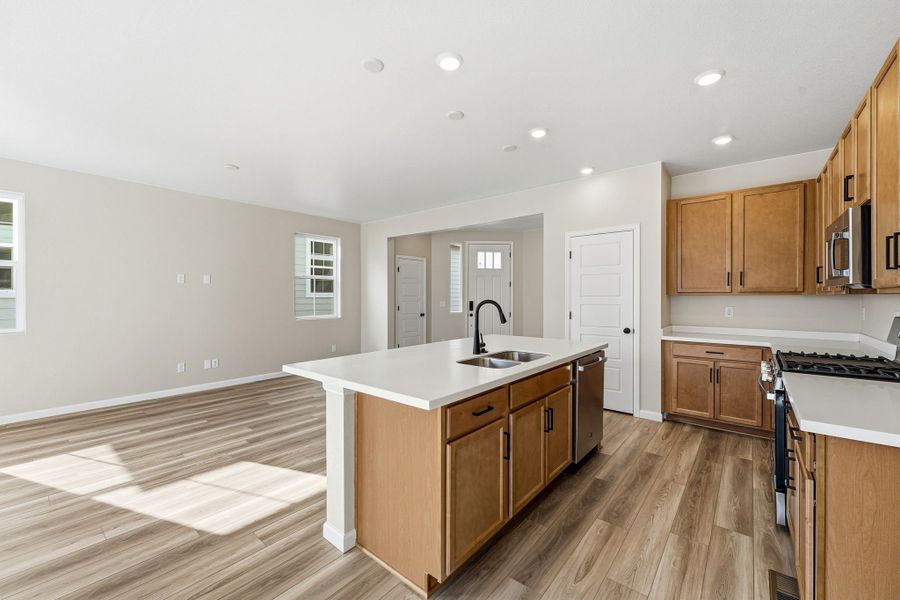 Furnished interior view inside a new home in The Aurora Highlands, Aurora (Image 7).