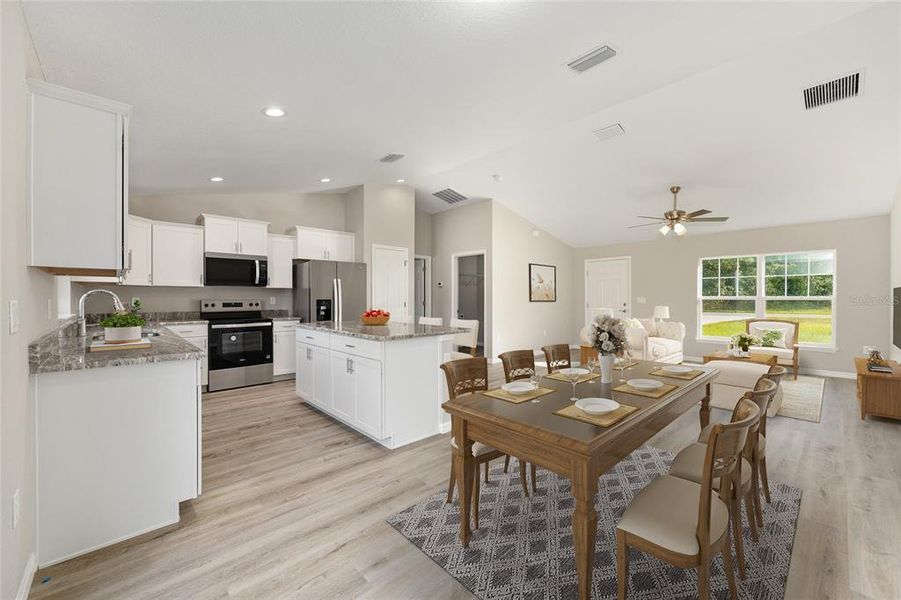 Furnished interior view inside a new home in , Citrus Springs (Image 4).