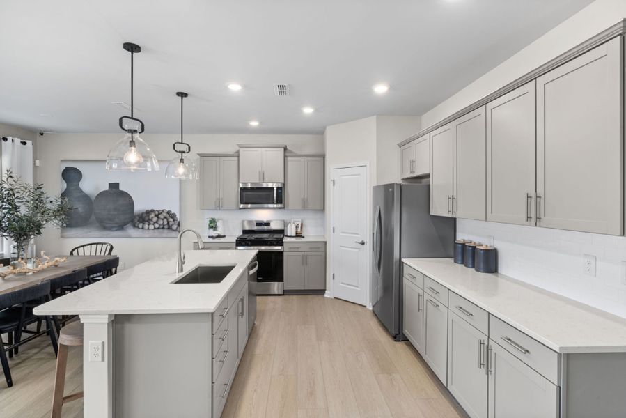 Furnished interior view inside a new home in Huxley, Apex (Image 12). Furnished interior view inside a new home in Huxley, Apex (Image 12).