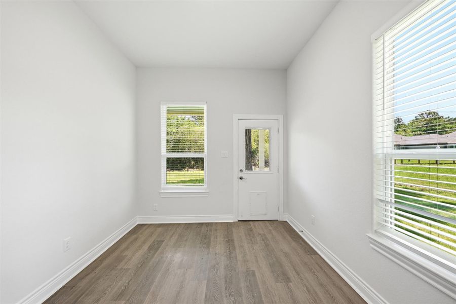 Dinning room- POV 2; this angle makes the room look smaller than it is.
