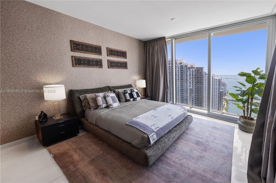 Furnished interior view inside a new home in Aston Martin Residences, Miami (Image 22).
