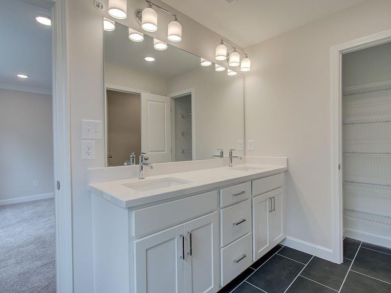 Furnished interior view inside a new home in Bluffs at Bells Ferry, Marietta (Image 10). Furnished interior view inside a new home in Bluffs at Bells Ferry, Marietta (Image 10).