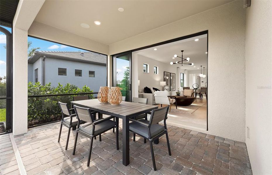 Exterior details and patio area of a home in Del Webb Catalina, Lakewood Ranch (Image 2). Exterior details and patio area of a home in Del Webb Catalina, Lakewood Ranch (Image 2).