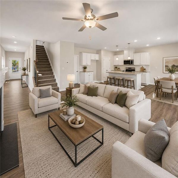 Furnished interior view inside a new home in Vickers Point - Single Family, Fairburn (Image 8).