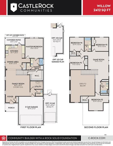2D floor plan layout of this home in Sweetgrass Village, Crosby, TX (Image 2). 2D floor plan layout of this home in Sweetgrass Village, Crosby, TX (Image 2).