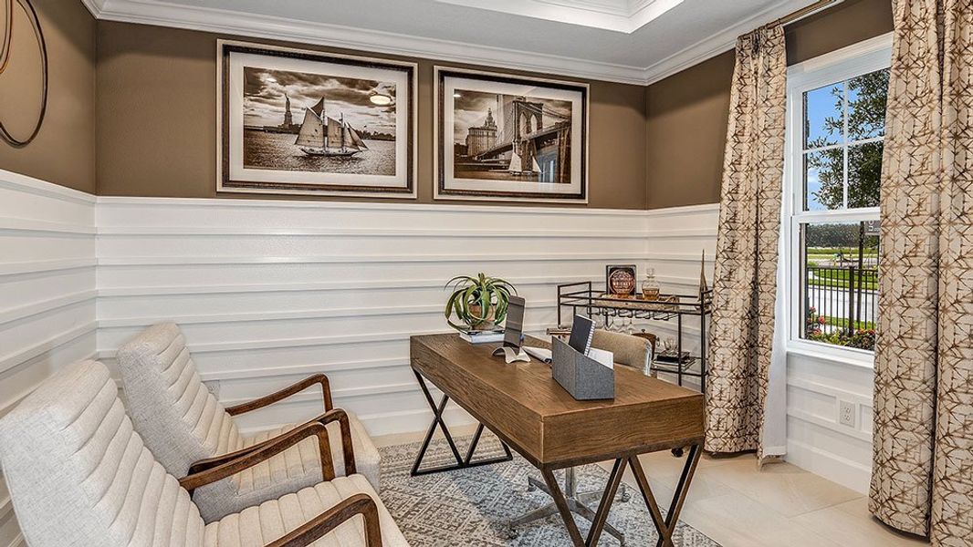 Representative furnished interior of a home built from the Barbuda by Taylor Morrison in Headwaters at Lofton Creek, Yulee (Image 7).