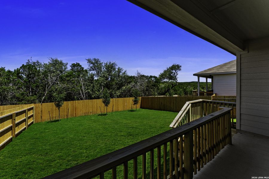 Exterior details and patio area of a home in Waterwheel, San Antonio (Image 3).
