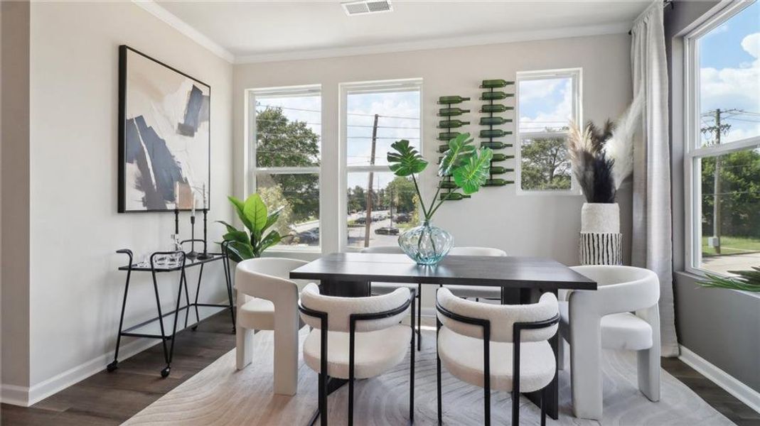 Furnished interior view inside a new home in Overlook at Peachtree Corners, Peachtree Corners (Image 11).