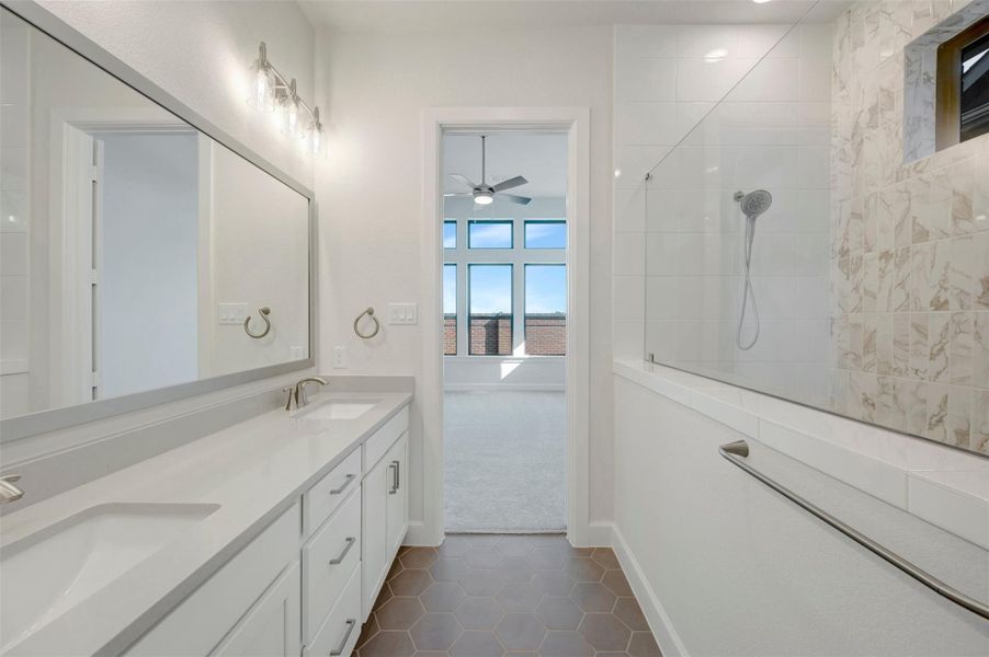 Furnished interior view inside a new home in Sienna - Grove Collection, Missouri City (Image 4).