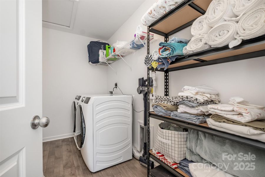Upstairs oversized laundry room