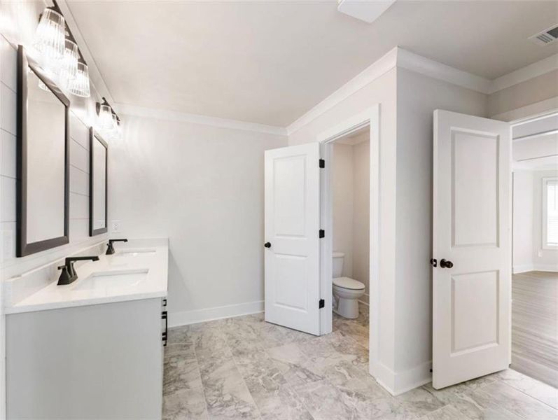 Furnished interior view inside a new home in , Buford (Image 12).