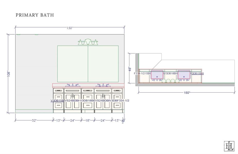 Primary Bath Cabinet Design