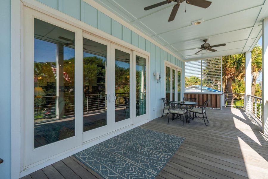 Exterior details and patio area of a home in , Folly Beach (Image 23).