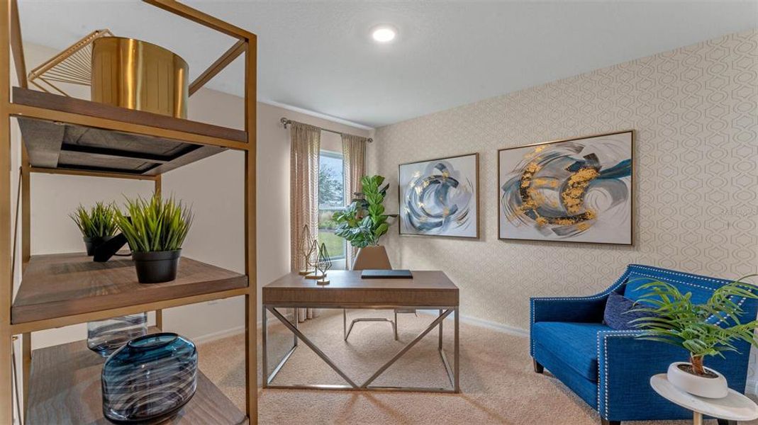 Furnished interior view inside a new home in Harmony West, St. Cloud (Image 7).