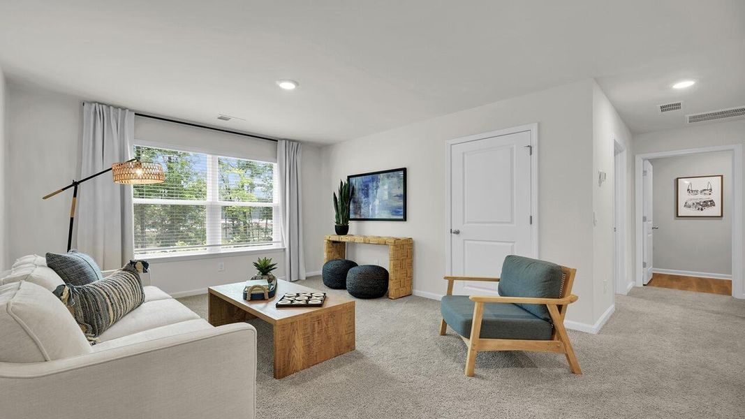 Furnished interior view inside a new home in The Cove at Mallard Crossing, Summerville (Image 8). Furnished interior view inside a new home in The Cove at Mallard Crossing, Summerville (Image 8).