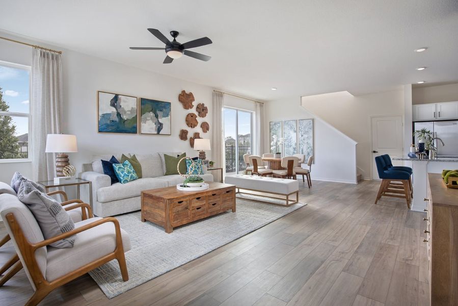 Representative furnished interior of a home built from the 1852 Modeled by KB Home in The Shores I, St. Cloud (Image 5).