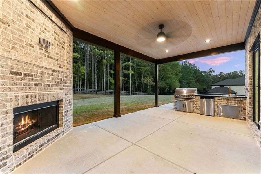 Exterior details and patio area of a home in , Hoschton (Image 37).