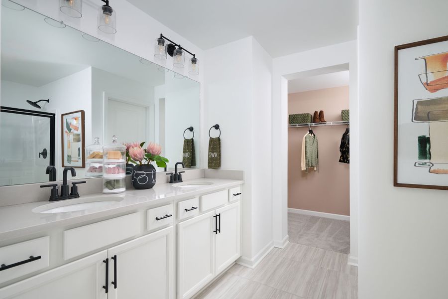 Representative furnished interior of a home built from the The Pintail Int by David Weekley Homes in Nexus Townhomes, Gallatin (Image 3).