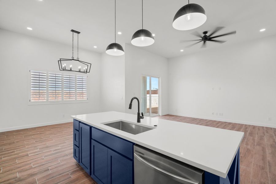 Representative furnished interior of a home built from the Torrey Pines 4BDR by LEH. Homes in Painted Sky, El Paso (Image 12). Representative furnished interior of a home built from the Torrey Pines 4BDR by LEH. Homes in Painted Sky, El Paso (Image 12).