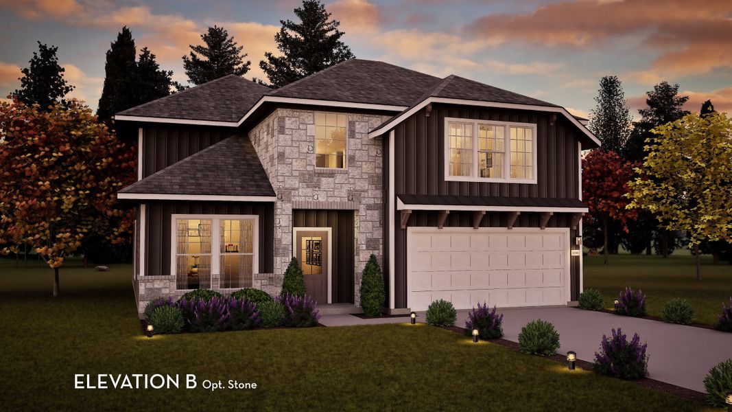 Representative exterior photo of a completed home built from the Hayden by CastleRock Communities in Aden Woods, Fairview, TN (Image 22).