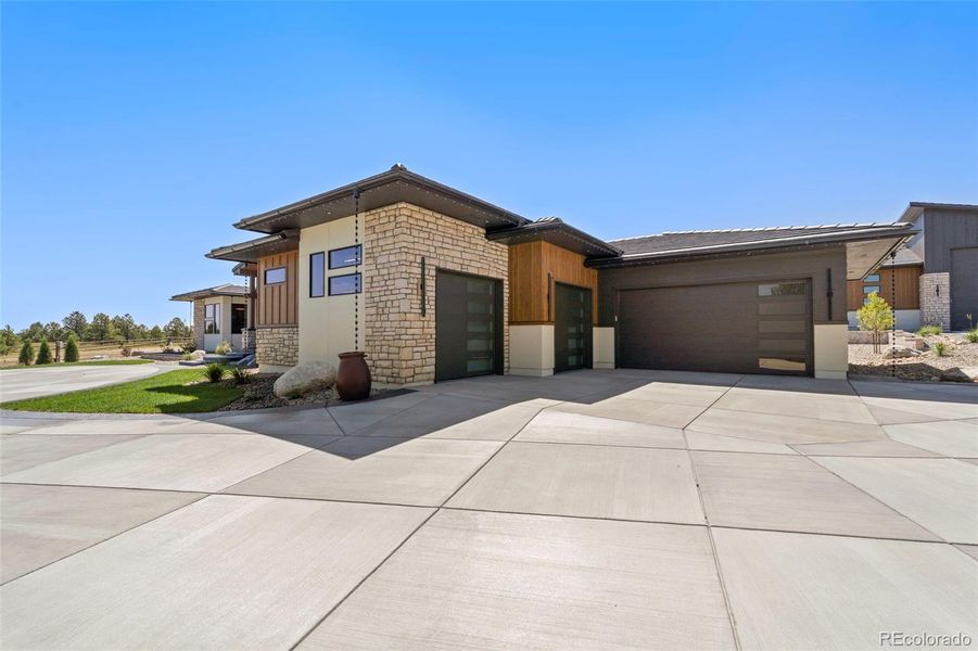 Main house four car garage