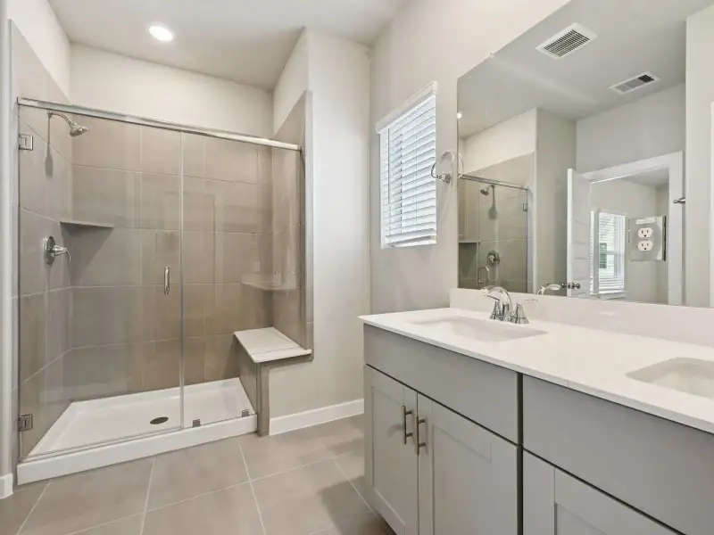 Furnished interior view inside a new home in Bridge Creek Village - City Series, Cypress (Image 13). Furnished interior view inside a new home in Bridge Creek Village - City Series, Cypress (Image 13).