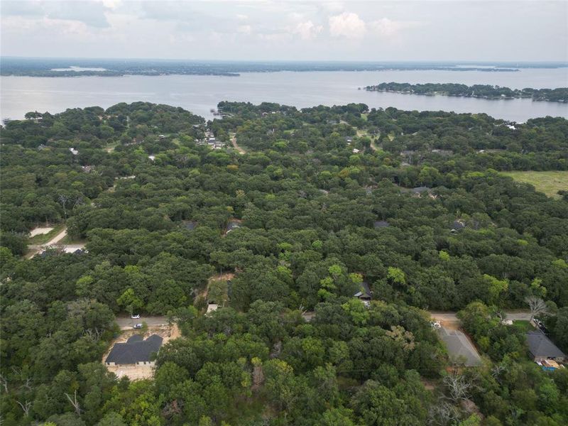 Drone / aerial view of a nearby body of water Drone / aerial view of a nearby body of water
