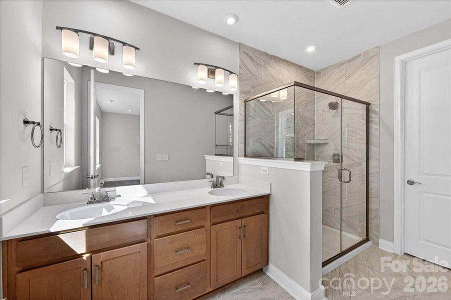 Dual vanity primary bathroom