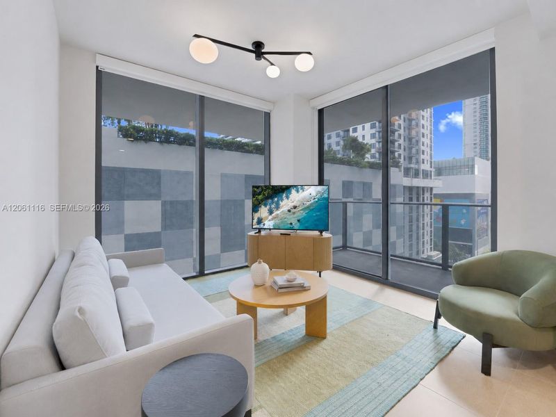 Furnished interior view inside a new home in , Miami (Image 27).