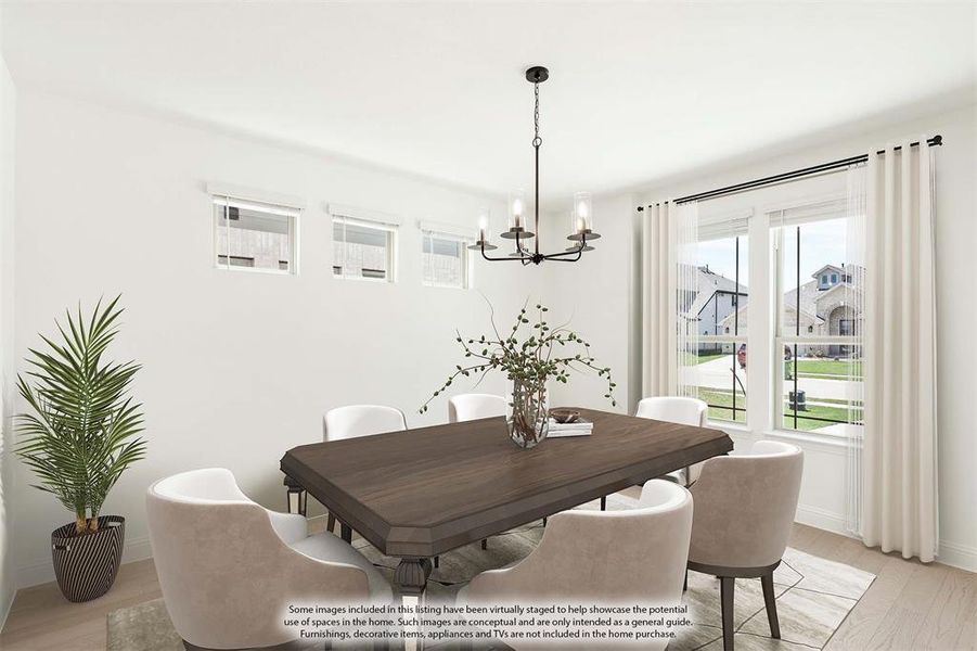 Furnished interior view inside a new home in Chaparral Park, Oak Point (Image 8). Furnished interior view inside a new home in Chaparral Park, Oak Point (Image 8).