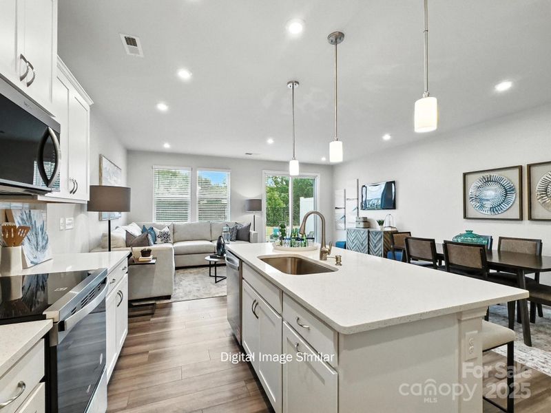 Furnished interior view inside a new home in Bailey Run, Charlotte (Image 7). Furnished interior view inside a new home in Bailey Run, Charlotte (Image 7).