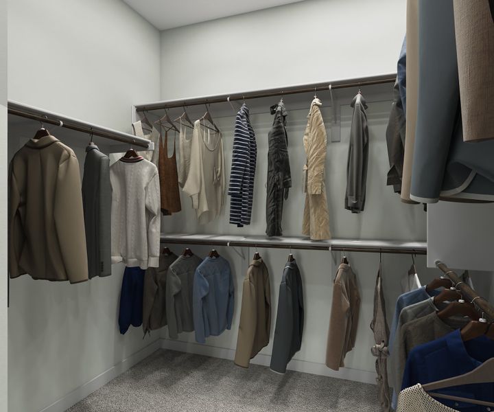 Representative interior finishes for a home built from the Hawthorn by Tri Pointe Homes in Lagos Reserve, Manor (Image 18).