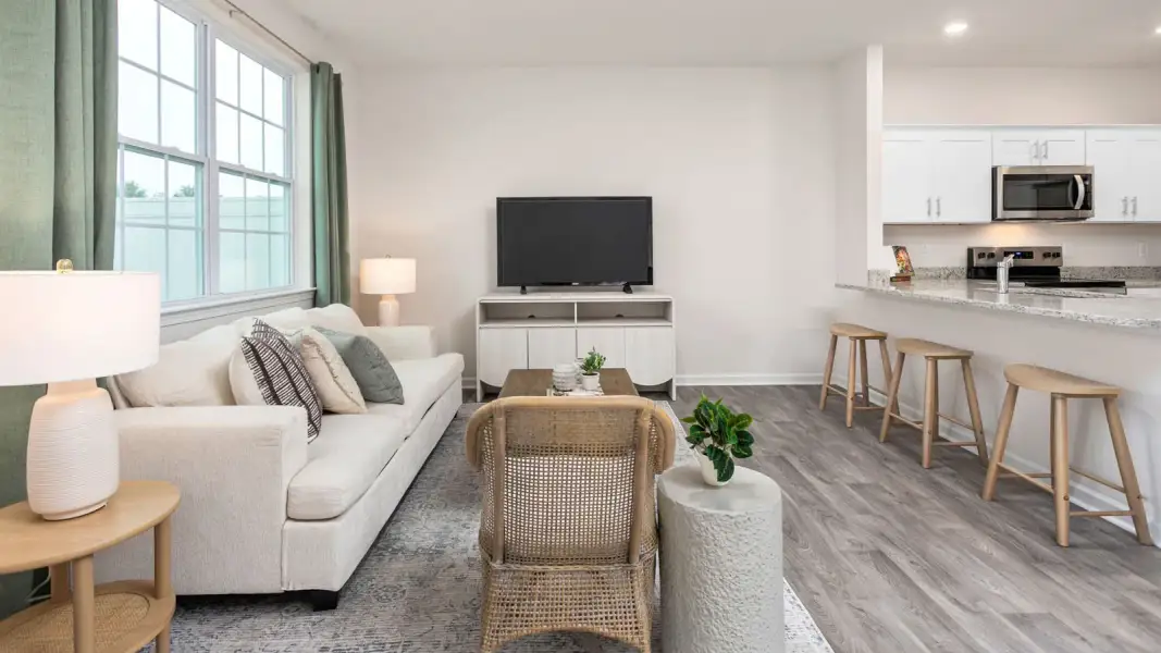 Furnished interior view inside a new home in North Village Townes, Greensboro (Image 10).