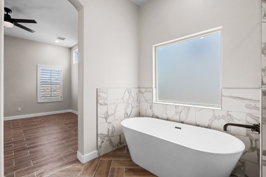 Representative furnished interior of a home built from the Torrey Pines by LEH. Homes in Verdancia, El Paso (Image 14).