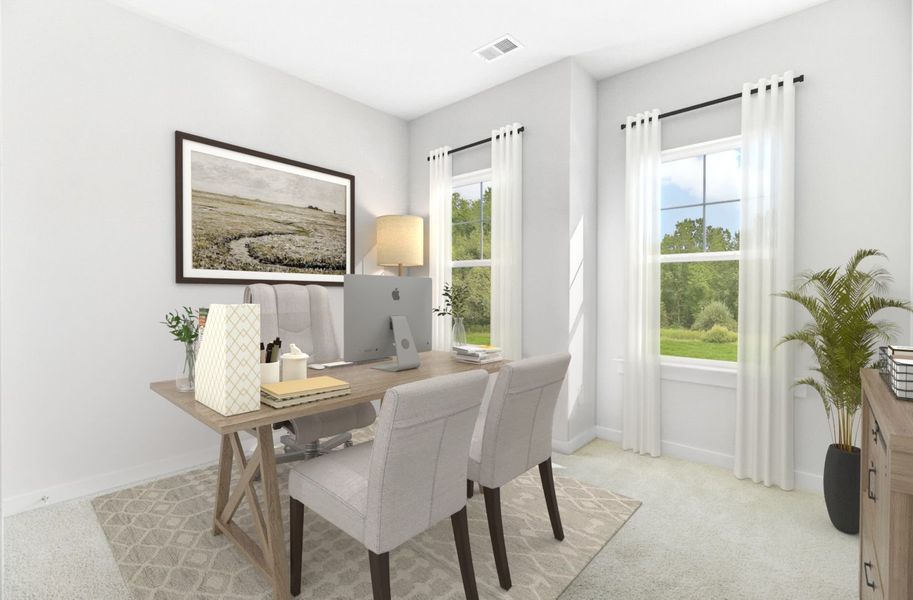 Furnished interior view inside a new home in Indigo Grove Townhomes, Johns Island (Image 25).