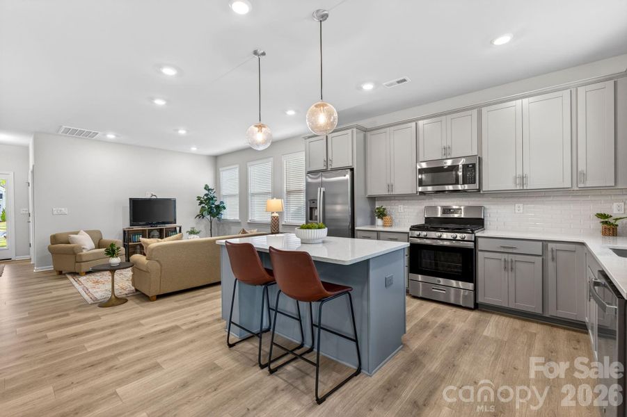 Furnished interior view inside a new home in Esplanade at Northgate, Indian Trail (Image 14).