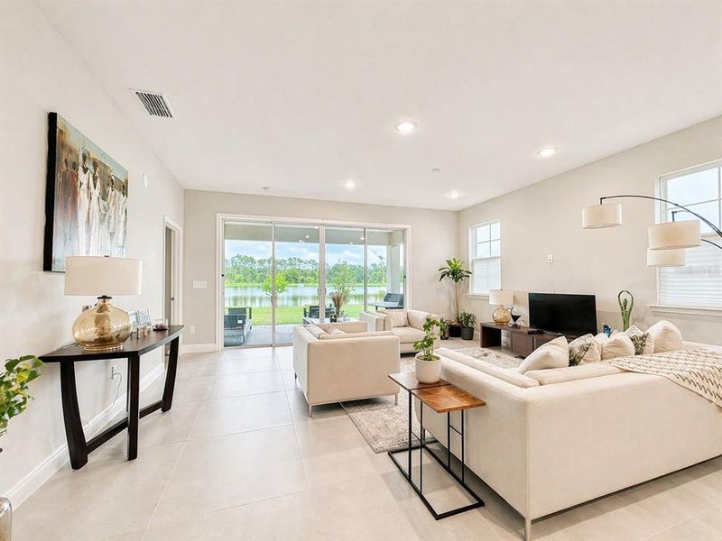 Furnished interior view inside a new home in Havenfield at Crossprairie, St. Cloud (Image 45).