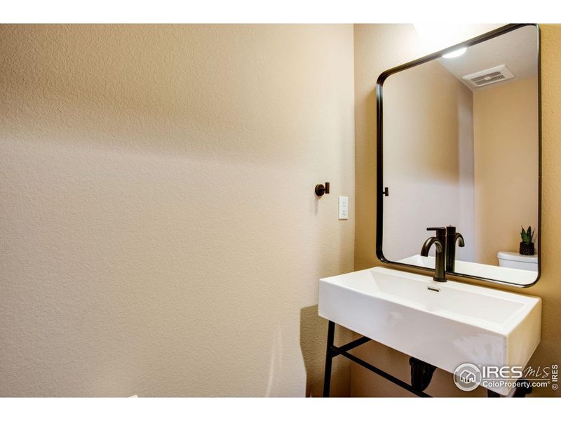 Powder bathroom on main level