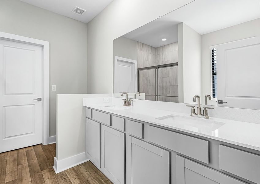 Spa-inspired master bathroom.