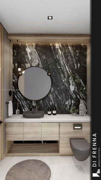 Furnished interior view inside a new home in , Miami (Image 35).